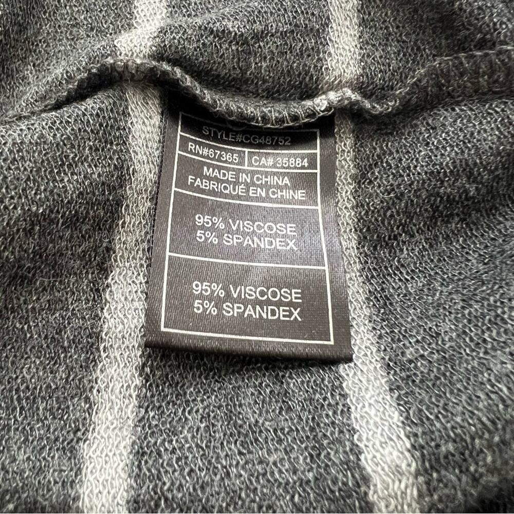 Cupcakes & Cashmere Stripe Malbec Heather Gray Mini Dress Size L - Picture 8 of 11